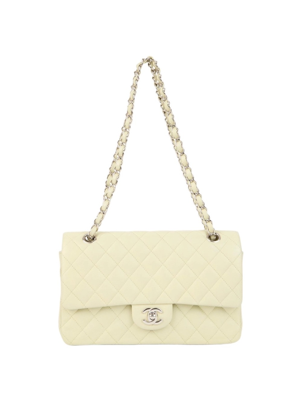 CHANEL Classic Medium Shoulder Bag in Butter Yellow